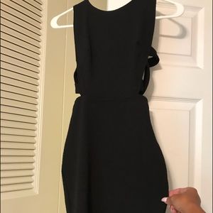 Black mini cross cross on sides dress